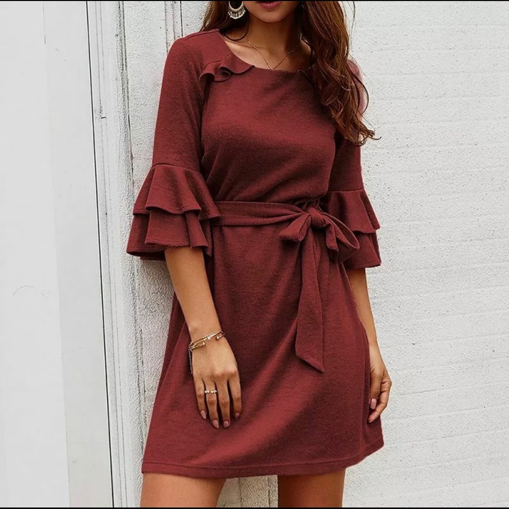 Boutique Cranberry Cynthia Dress